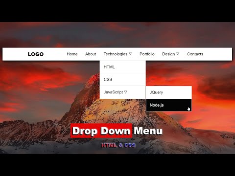 Видео: Выпадающее меню на чистом HTML & CSS шаг за шагом || DropDown menu using HTML & CSS step by step