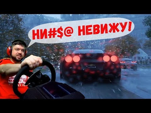 Видео: Нифига не вижу, еду по приборам! На Корвете в снегопад!