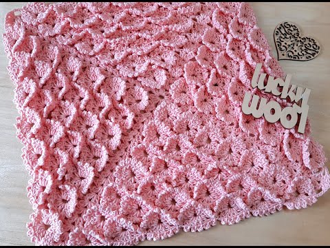 Видео: Красивейший детский плед "Бабочки" крючком.