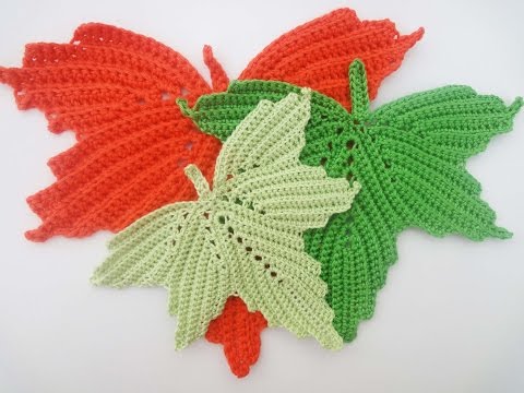 Видео: Кленовый лист Часть 3 The maple leaf Crochet Part 3