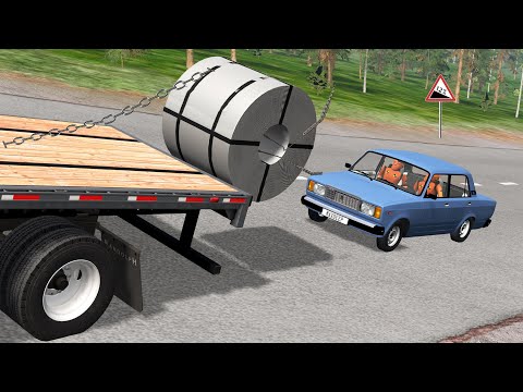 Видео: ГРУЗ СМЕРТИ! СТАЛЬНАЯ КАТУШКА ОБОРВАЛАСЬ НА ПОДЪЁМЕ | BeamNG.drive