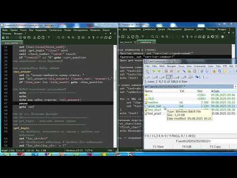 Видео: os012 BAT файл: программа  тестирования