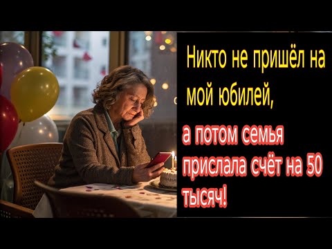 Видео: Никто не пришёл на мой юбилей, а потом семья прислала счёт на 50 тысяч! 