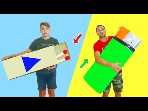 Видео: ГИГАНТСКАЯ ЗАЖИГАЛКА И ГИГАНТСКИЕ СПИЧКИ - DIY