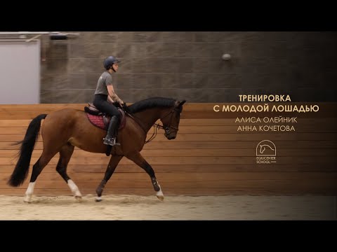 Видео: Тренировка с молодой лошадью | Алиса Олейник | Анна Кочетова | EquiCenter