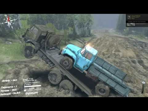 Видео: Spintires Камаз и его танцы!!!