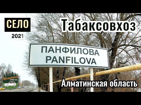Видео: Село ПАНФИЛОВА - Табаксовхоз, Алматинская область, Казахстан, 2021. Обзор села.