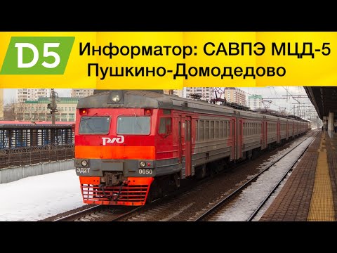 Видео: Информатор: САВПЭ МЦД - 5 Пушкино - Домодедово