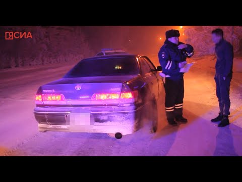 Видео: На страже: Патруль ГИБДД зимним вечером.