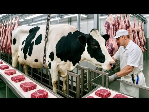 Видео: Как Производится Говядина Мегафабрика Мяса