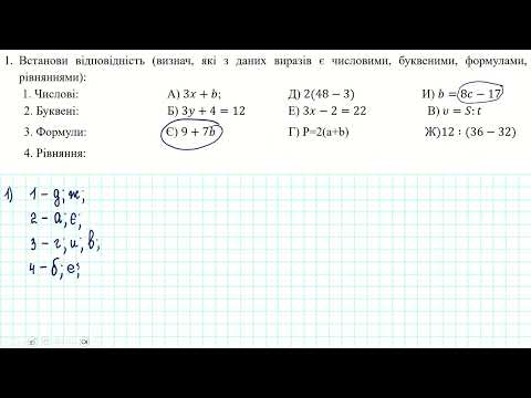 Видео: Числові та буквені вирази.  Формули.  Рівняння