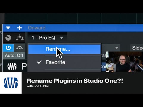 Видео: Переименование плагинов в Studio One | PreSonus