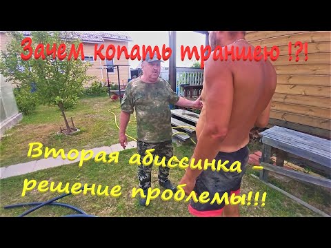 Видео: Первая абиссинка для бани // Вторая для дома // Проще чем траншею прокопать!!!