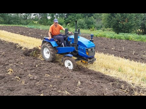Видео: Оранка стерні, мототрактором sf16!!!