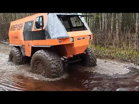 Видео: Вездеход Крепыш едет в болото