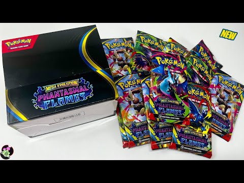 Видео: «НОВЫЙ» стартовый набор бустеров Pokemon Mega Evolution Phantasmal Flames