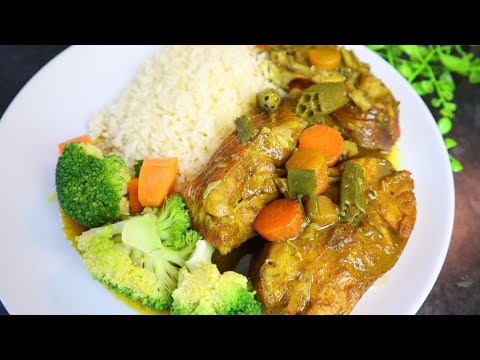 Видео: Как приготовить ямайское кокосовое карри с рыбой: пошаговый рецепт | Лучшая рыба на пару | Рыбное...