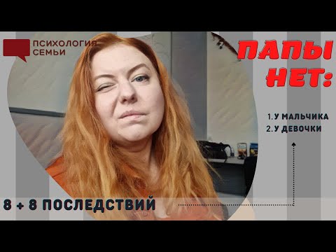 Видео: Без папы: 8+8 последствий для мальчика и девочки
