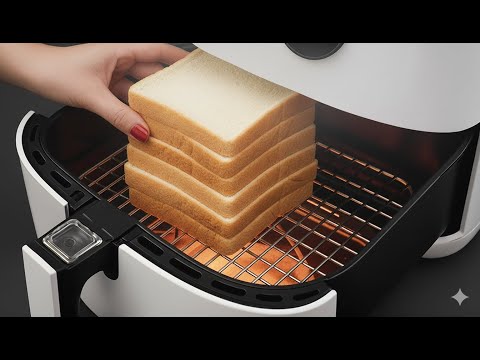 Видео: Я положила тосты без корочки в аэрофритюрницу — вам ОБЯЗАТЕЛЬНО стоит попробовать этот невероятный