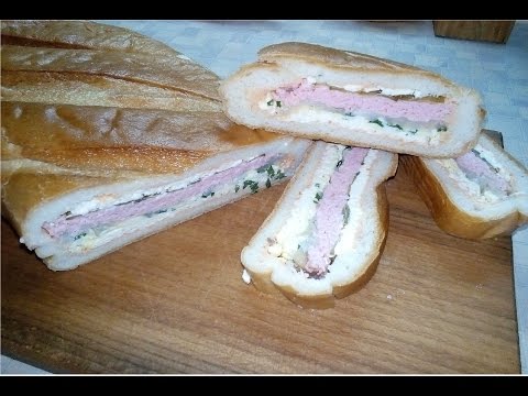 Видео: Фаршированный Батон, Хлеб, Багет без запекания (EN)