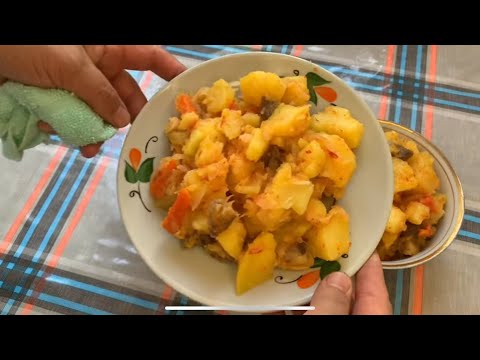Видео: КАРТОШКА БИЛАН ГУШТ КОВУРДИМ 😊😋👍🏻🌹🌺