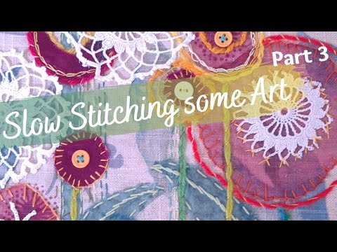 Видео: Медленное шитье коллажа из ткани с использованием обрезков ткани и кружева для создания уникально...
