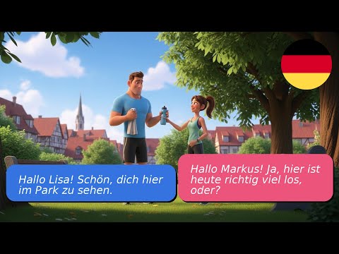 Видео: Учите немецкий в парке 🍃 Простые диалоги для начинающих (A1-A2)