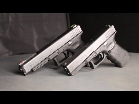 Видео: Пожалуй, лучший служебный пистолет. Обзор Glock 17 gen4 и Glock 34 gen3.