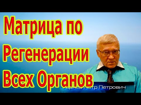 Видео: Редкая и Единственная Матрица по Регенерации Всех Органов.