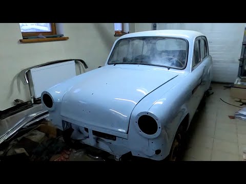 Видео: Реставрация Москвича-403ИЭ 1964 г.в. Сборка после покраски. Собираем двери. Выпуск 2.