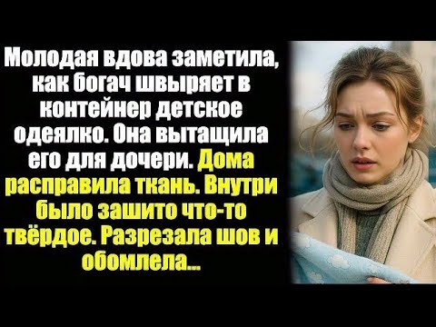 Видео: Молодая вдова заметила, как богач швыряет в контейнер детское одеялко. Она вытащила его для дочери..