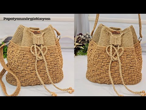 Видео: нигде нет в наличии / как сделать модель плетеной сумки-ведра из бумажной верёвки