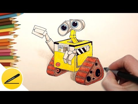 Видео: РОБОТ ВАЛЛ-И - Как Нарисовать Робота Валли (WALL-E) поэтапно - урок рисования