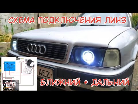Видео: Схема подключения линзы на Ауди, VW.
