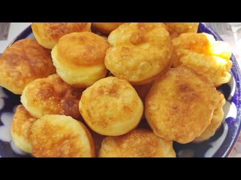 Видео: Пышки к чаю на кефире!!! #пышки #кефир #тесто #сковорода #масло #жарка #рецепты #гренки #выпечка