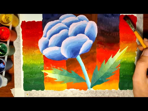 Видео: Видеоурок для начинающих. Цветовые растяжки гуашью