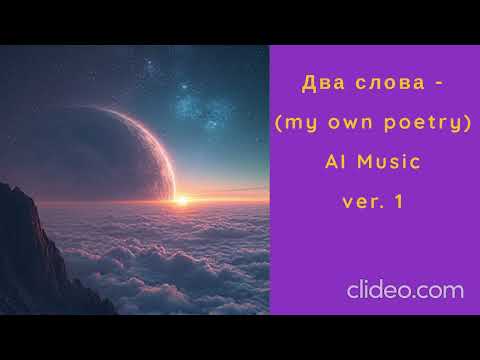 Видео: Два слова (my own poetry) AI Music ver. 1