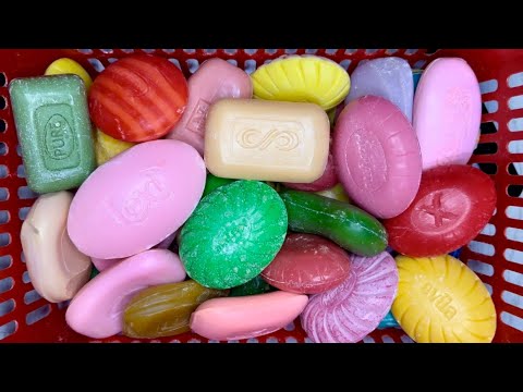 Видео: ASMR🔪Cutting dry soap 🧼Резка красивых😍разноцветных 🌈сухих мылок 💙🤍💜💚❤️🩵🤎