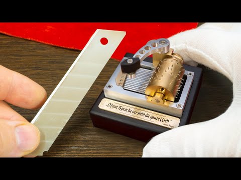Видео: Музыкальная шкатулка из лезвия ножа / часть 2
