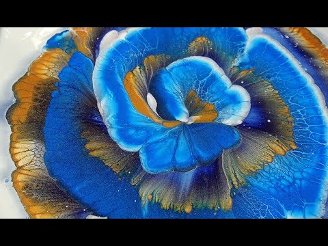 Видео: (209) Обратное погружение цветов в непрозрачные и прозрачные краски - Техника акриловой заливки