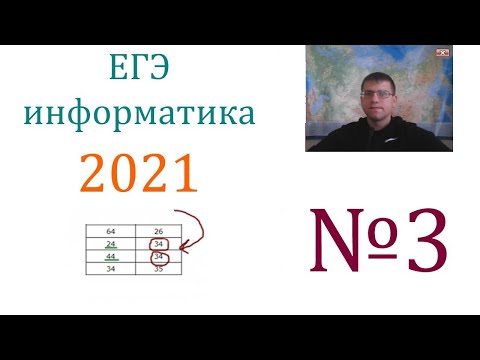 Видео: ЕГЭ по информатике 2021 - Задание 3 (База данных)