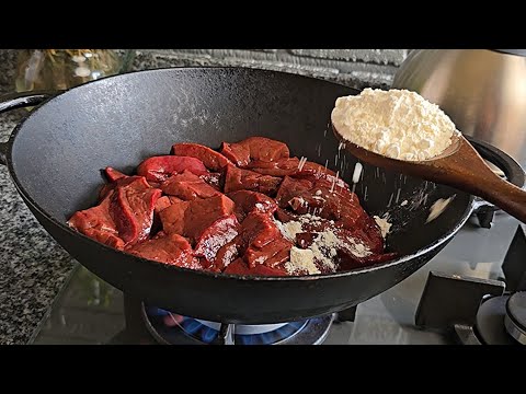 Видео: Умный трюк от шеф -повара из Турции! Секрет вкусной говяжьей печени! 😋 Очень вкусно