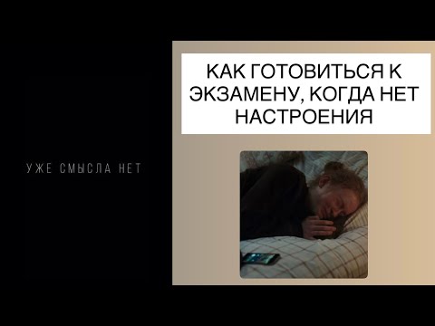 Видео: Нет настроения готовиться к экзамену I как подготовиться к экзамену, когда плохая погода
