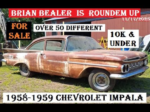 Видео: Брайан Билер продаёт Roundem Up 1958-1959 годов. Более 50 разных моделей Chevrolet Impala 10 тыс....