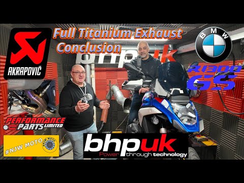 Видео: BMW R1300 GS BHP UK оптимизированная топливная карта и полностью титановая выхлопная система Akra...