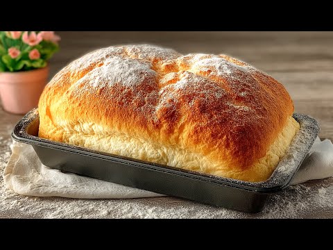 Видео: Хлеб из 3 Стаканов! Мягкий, как Облако, Который Остаётся Свежим Дни напролёт! Просто и Быстро