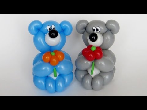 Видео: Медведь, Мишутка из шаров / Bear  of balloons (Subtitles)