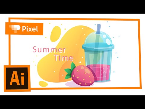 Видео: Рисуем летнюю иллюстрацию в Adobe Illustrator | уроки для новичков