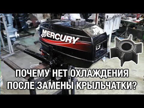 Видео: ⚙️🔩🔧Почему нет охлаждения после замены крыльчатки? Лодочный мотор Mercury 3.3