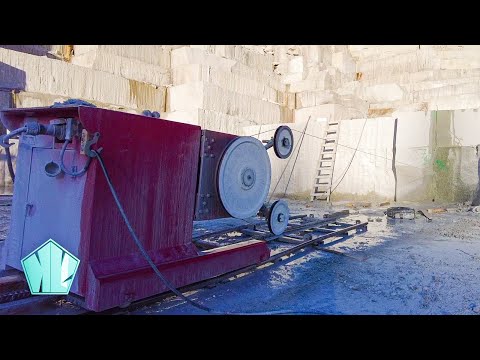Видео: АО "Уральские камни": канатная пила для резки природного камня